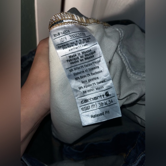 Carhartt Men's Rugged Flex Relaxed Fit Utility Double Front Jeans Size 38 x 34 - Picture 9 of 11